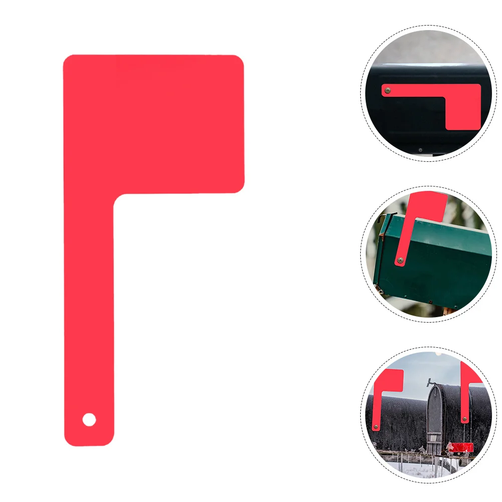 

2pcs Universal Acrylic Mailbox Flag For Outdoor Replacement Rotatable Red Flag Garden Decorative Accessory Yard Sign