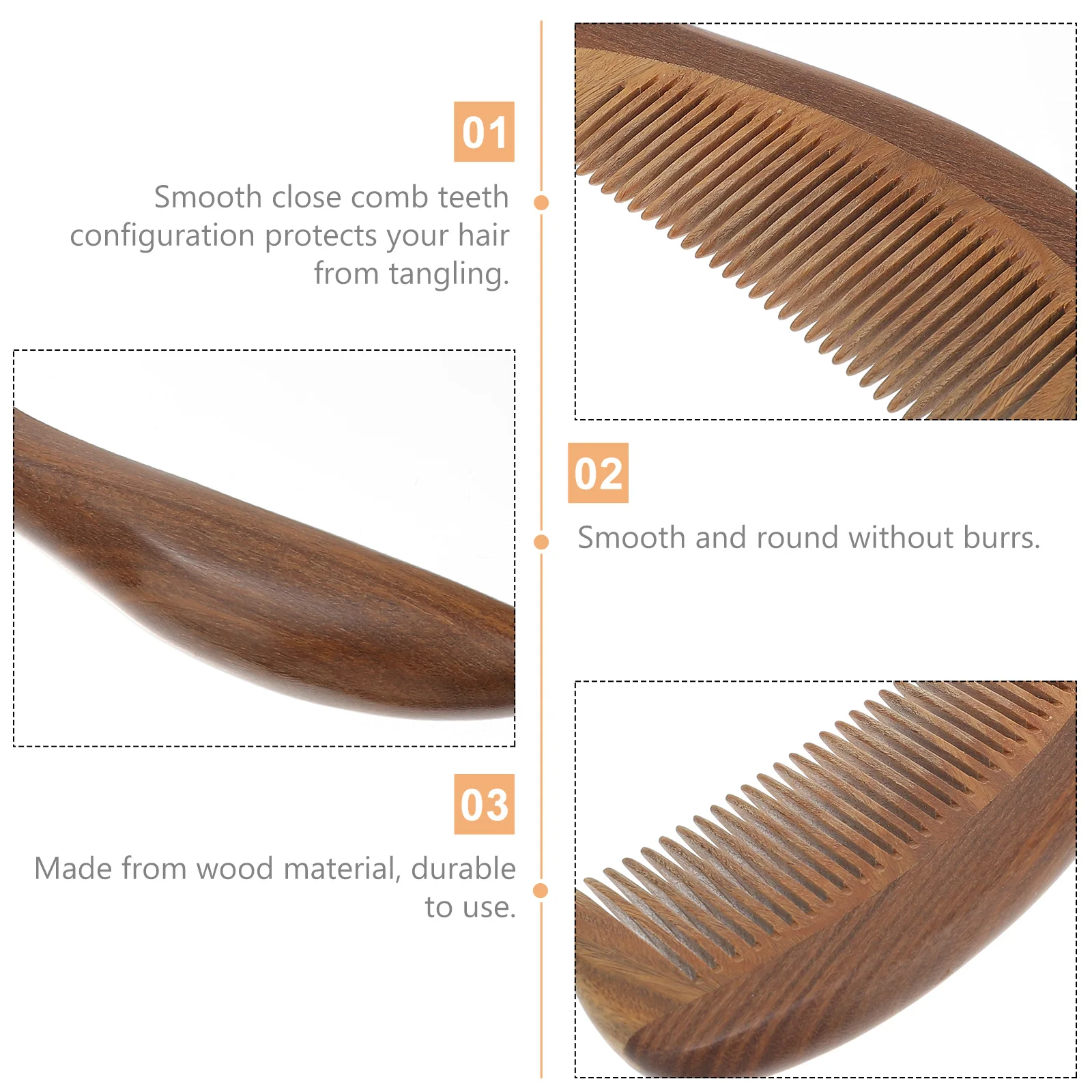 

Massage Wooden Comb Anti-static Fine Tooth Scalp Combs Women Sandalwood Detangling Curly Thick Hair Hairdressing Tools