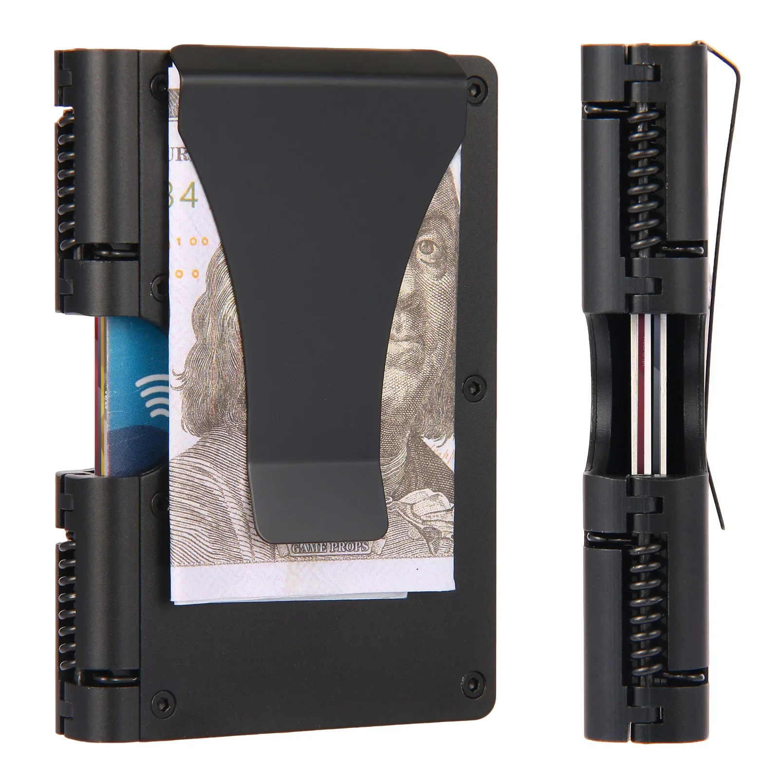 

Минималистичный тонкий кошелек для мужчин, RFID-держатель для кредитных карт, роскошный металлический корпус, держатель для карт, новинка 2025 г.