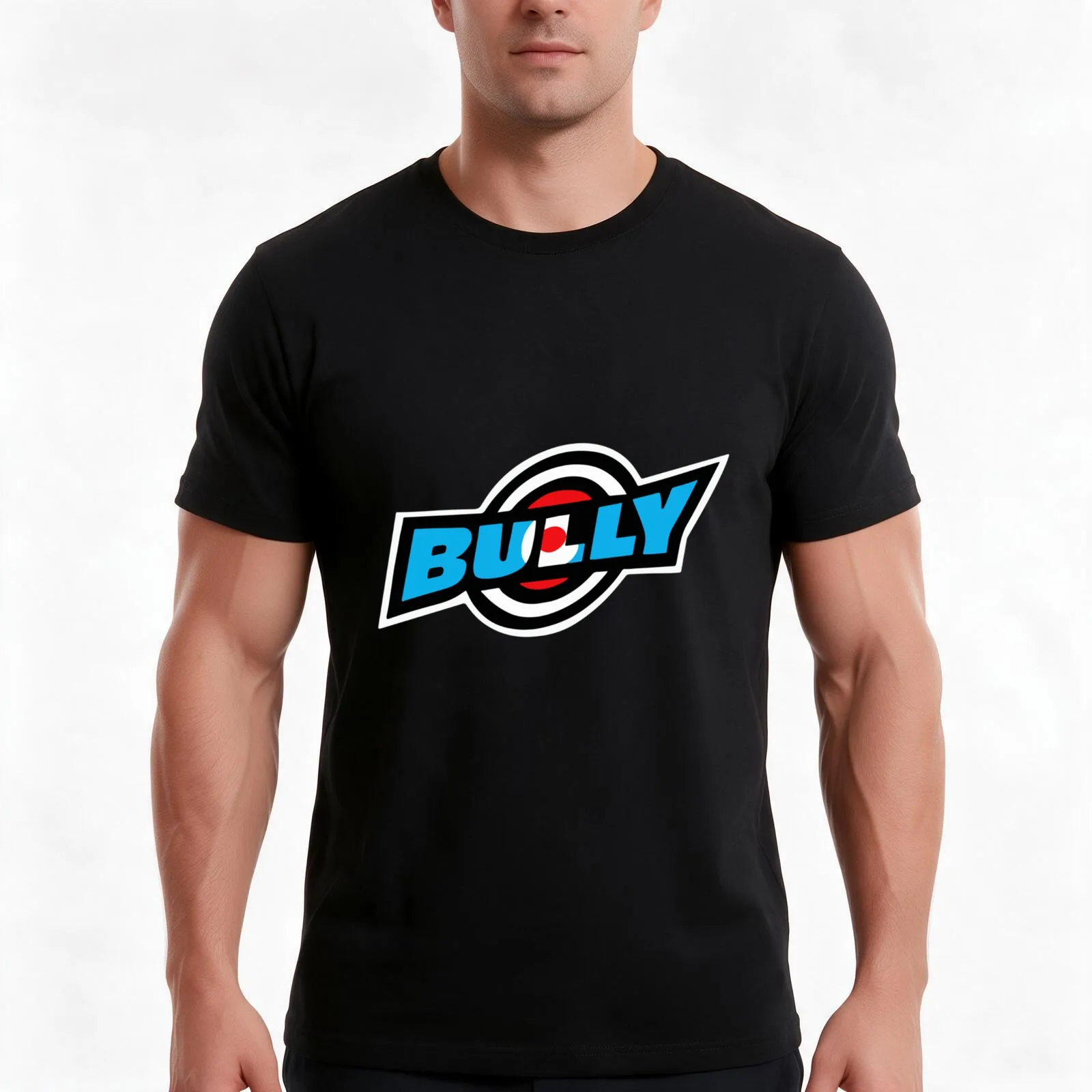 Michael Smith logo Bully T-Shirt, Summer Casual Cotton Tee, Oversized Streetwear Tops, Vintage Graphic Print, Unisex Men Women