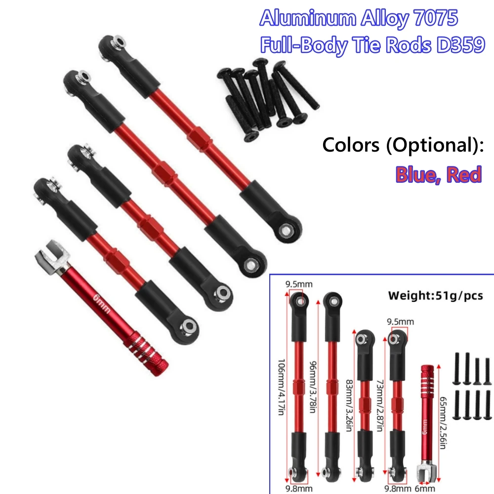 

Для 1/10 ARRMA GORGON 2WD FURY VORTEKS из алюминиевого сплава 7075, рулевые тяги для всего тела D359, аксессуары для радиоуправляемых автомобилей