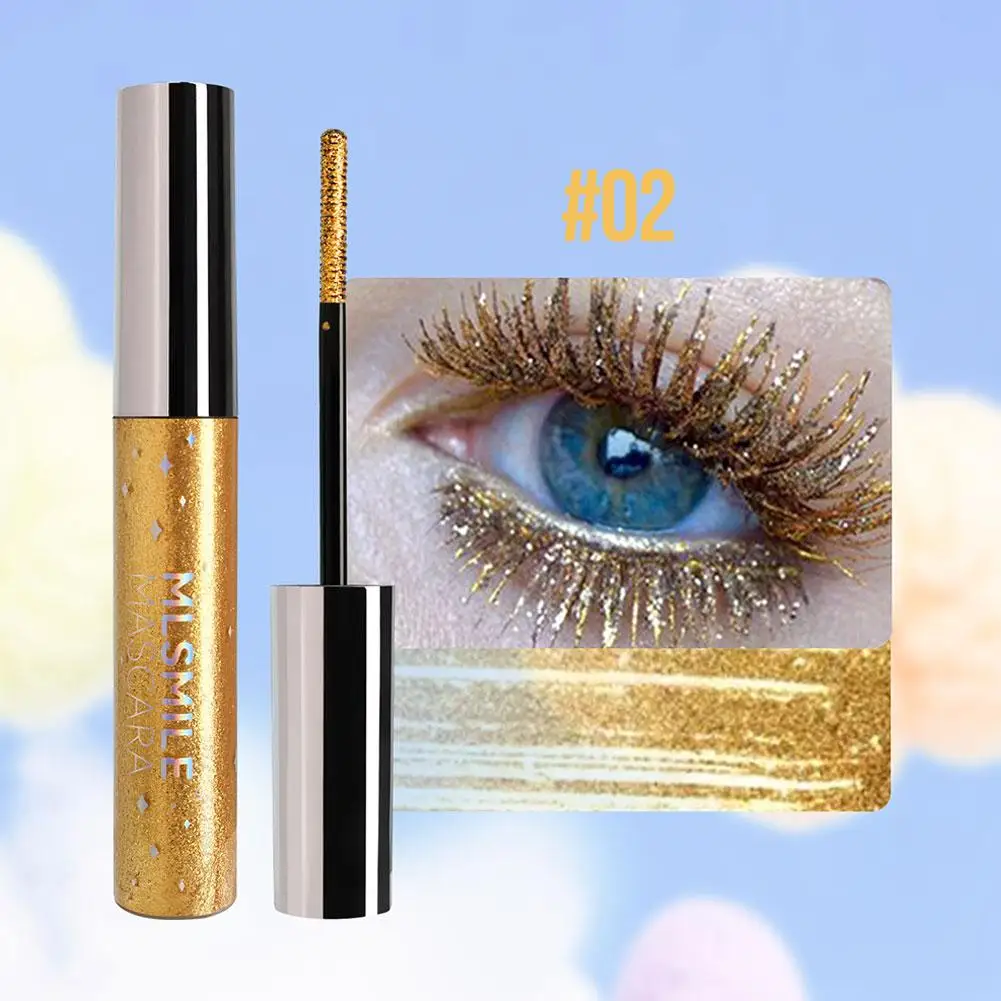 Color Mascara Waterproof Non-Smudding Eyelash Curl Christmas Party Makeup Color Mascara Waterproof Colorful Options Makeup