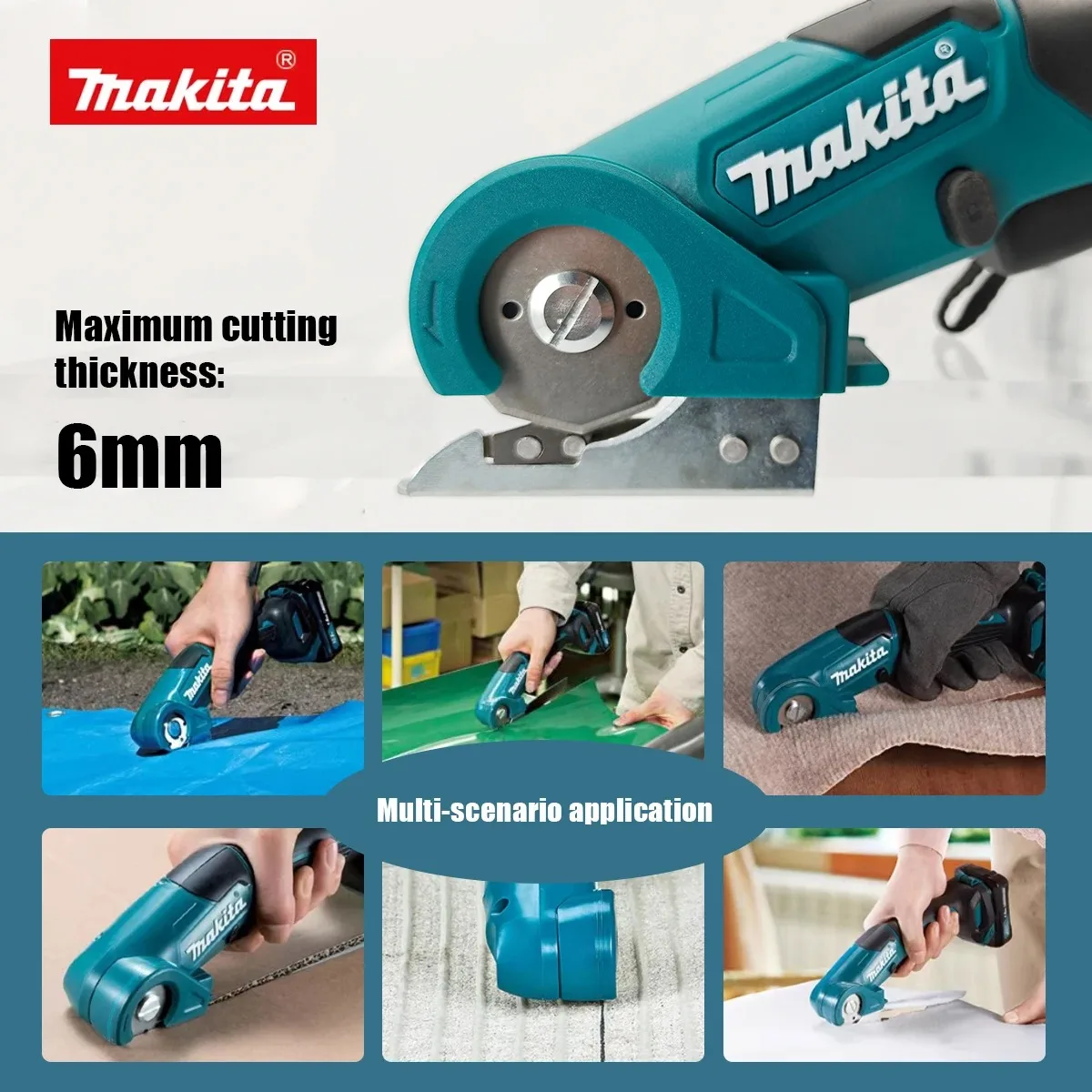 

Makita Cordless Handheld Carpet Cutter CP100 Multi-Functional Pruner round Knife Cloth Cutting Tool No Battery Included