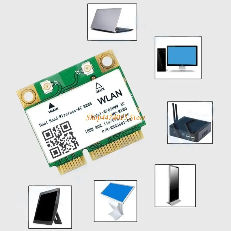 K1AA BT 4.2 876Mbps 2.4/5 GHzデュアルバンドPCI-EワイヤレスLANカード用ACER用