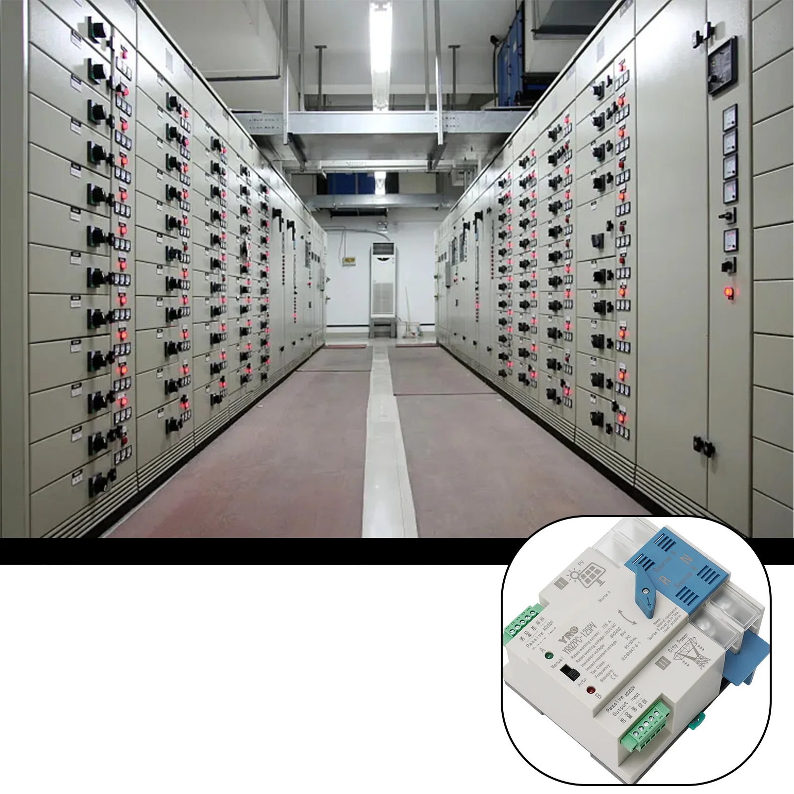 1pcs Brand New Transfer Switch Control Switches Changeover Switch Dual Power Generator PC Insulation Type Solar/PV