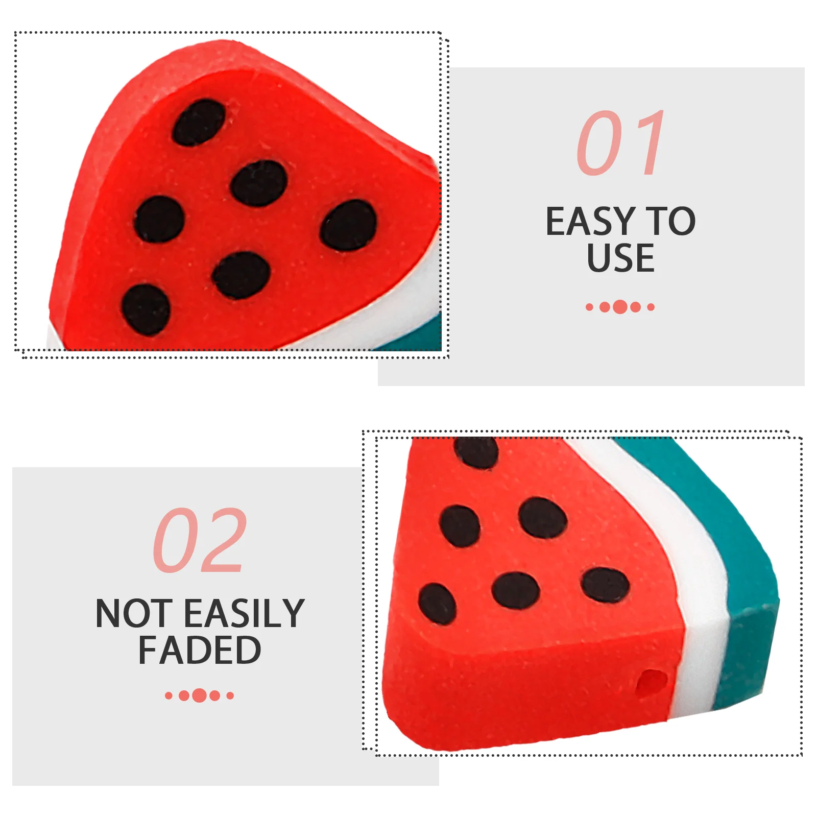 

100Pcs Polymer Clay Watermelon Beads Soft DIY Spacer Beads for Jewelry Making Loose Charms Mini Watermelon Charm