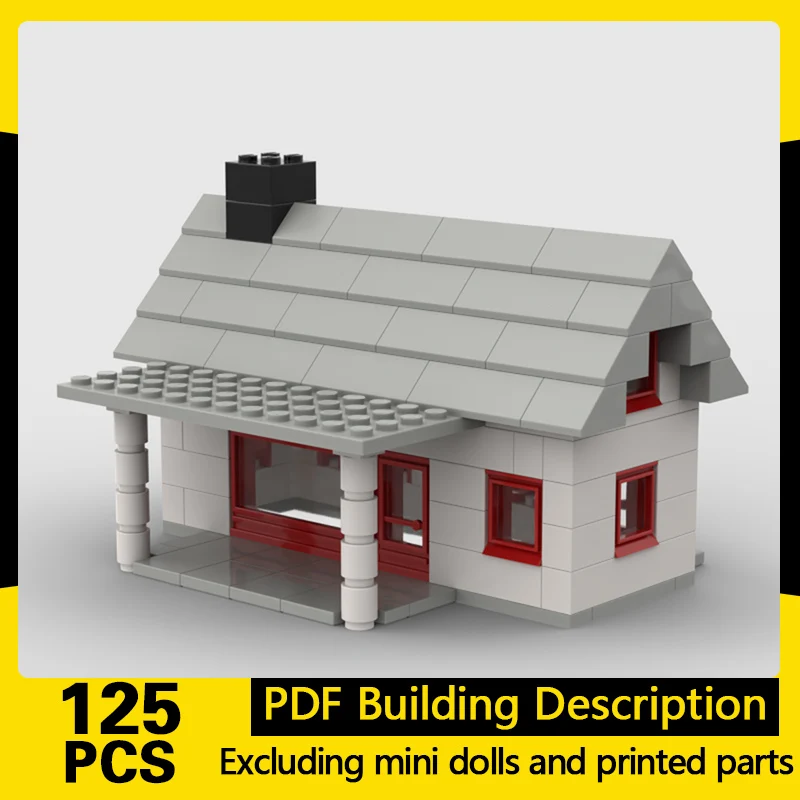 City Street View Model MOC Building Bricks Town Plan Style Home Modular Technology Gifts Holiday Assemble Children Toys Suit