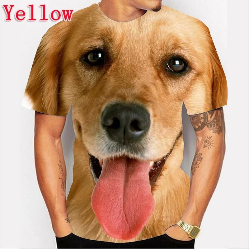 2022 New Men Women Casual Short Sleeve O-Neck 3D Printed Cute Animal Dog T Shirt T-Shirt Tops XS-5XL