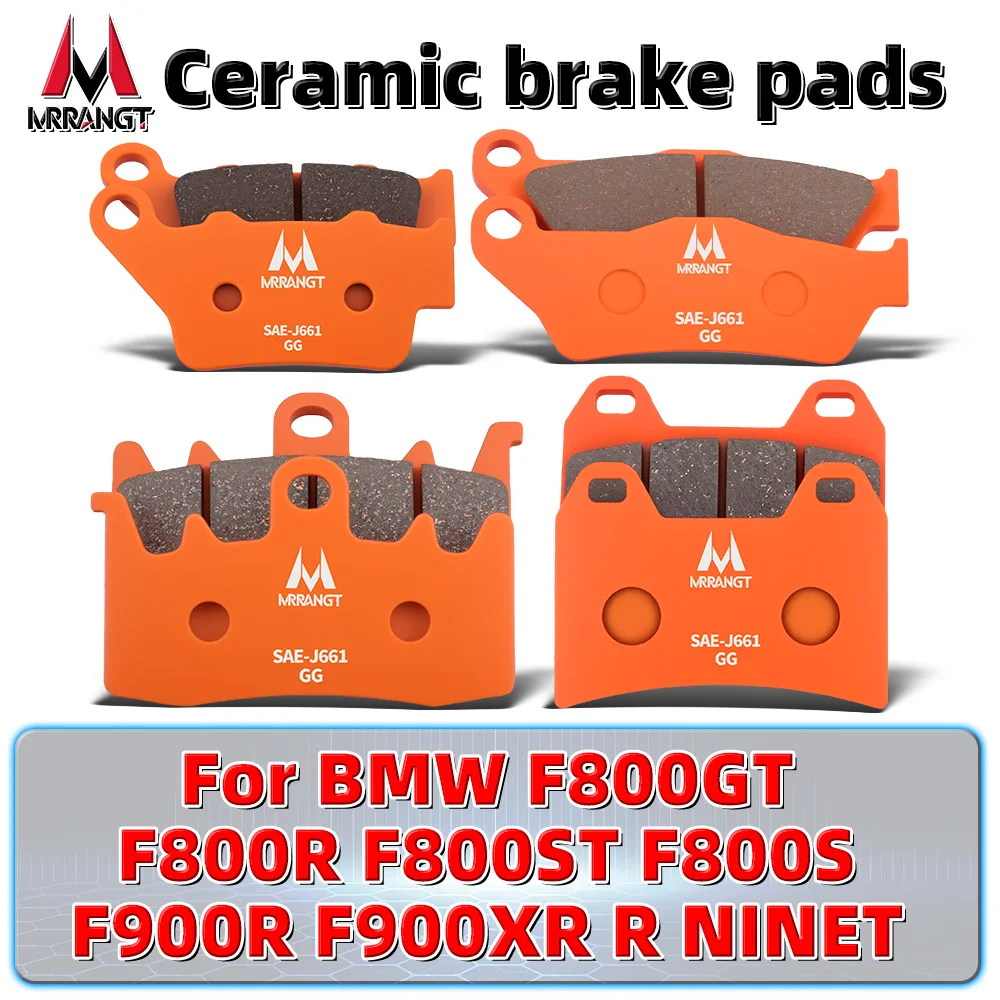 

MRRANGT High Performance Ceramic Brake Pads Kit Front & Rear fit for BMW F800GT F800R F800ST F800S F900R F900XR R NineT