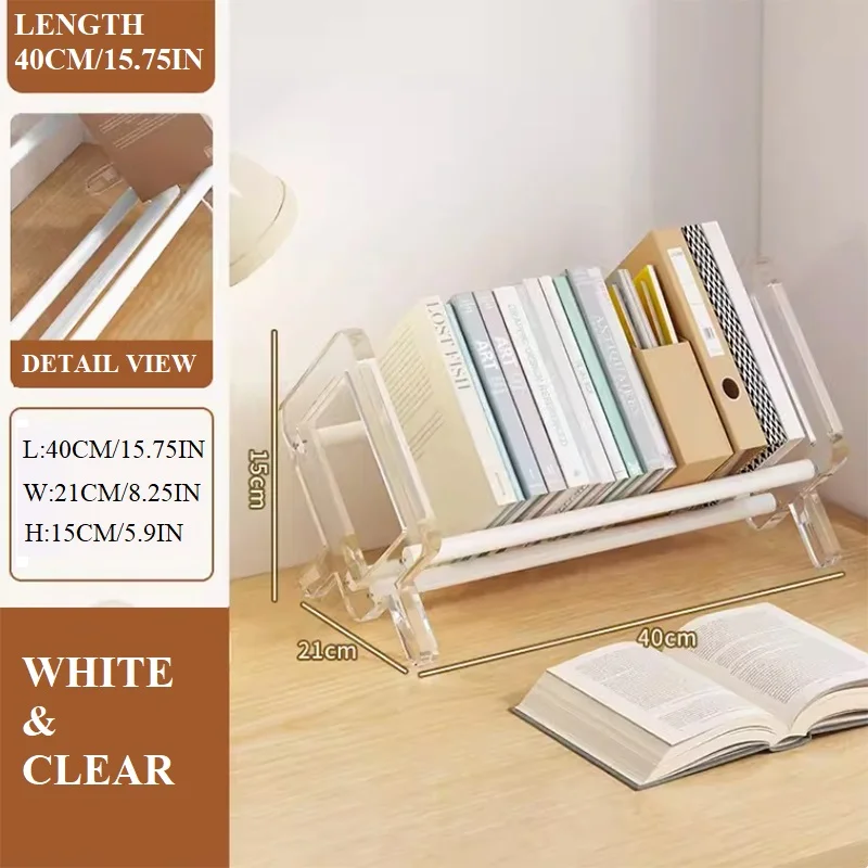 Mini small bookshelf on desktop simple book shelf tabletop stand office furniture for home storage