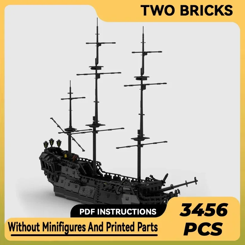 Moc Building Bricks Military Ship Model Black Pearl Battleship Technology Modular Blocks Gifts Christmas Toys DIY Sets Assembly