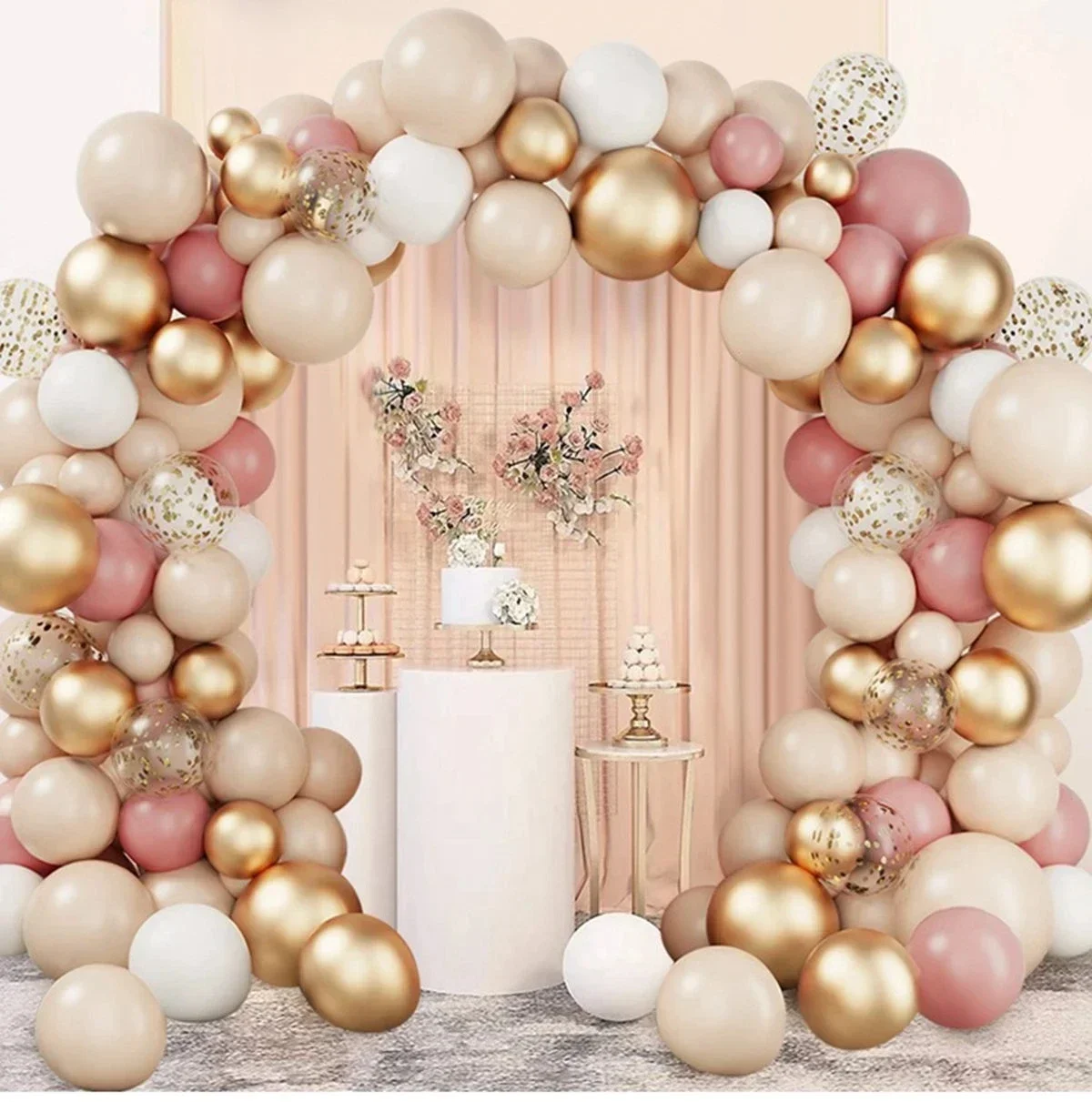 Tender Pink Gold Balloon Garland Arch Kit Wedding Birthday Party Decoration Adult Kids Baby Shower Decor Ballon Wedding Supplies