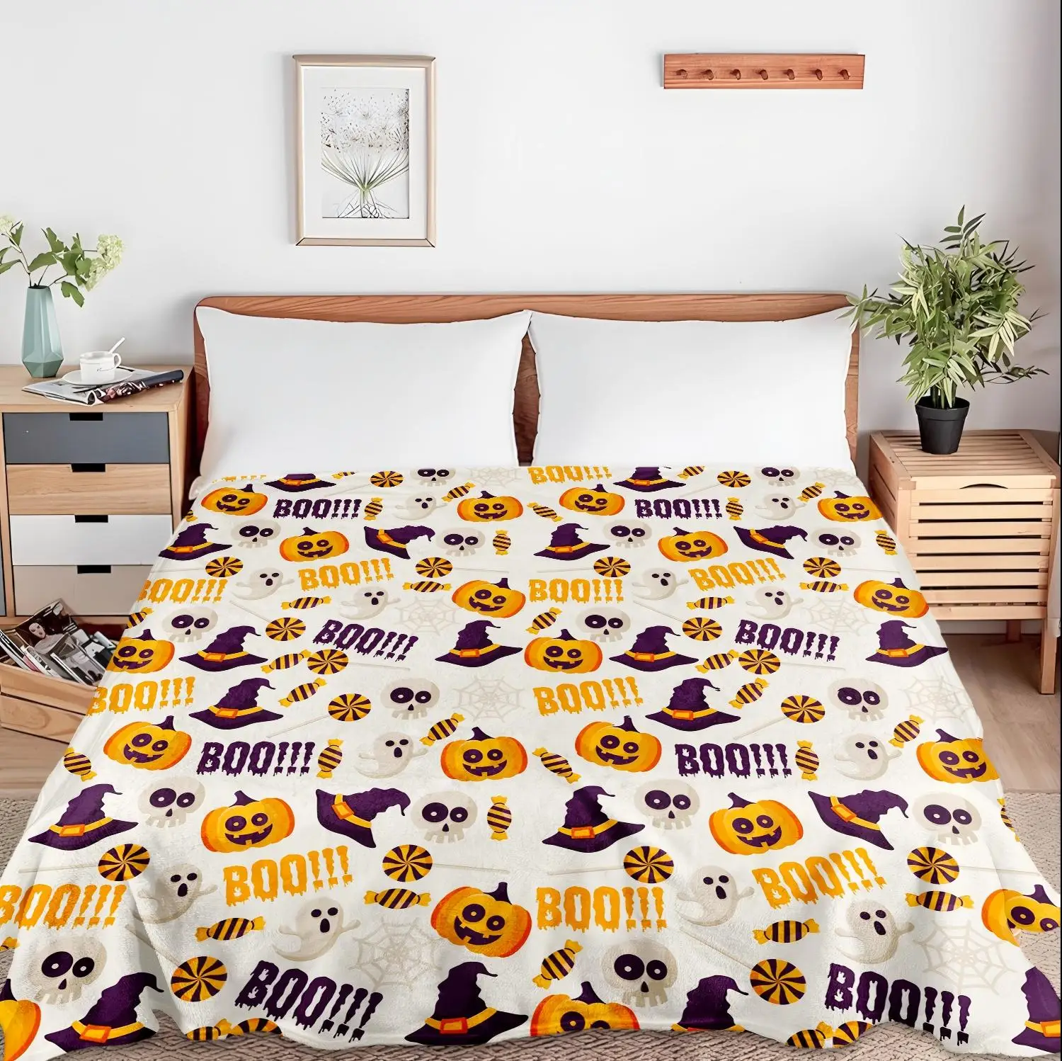 1 قطعة موضوع الهالوين اليقطين الجمجمة قبعة بو تصميم جديد رمي بطانية جميع القديسين هدايا عيد للأريكة السرير سيارة التخييم استخدام طوال الموسم