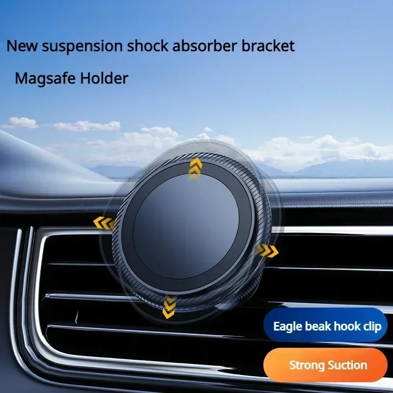 Eary Magnetic Phone Holder for Car 360°Rotation Air Vent Shock Absorption Phone Mount Fit All iPhone 16 15 Pro Max Samsung S25