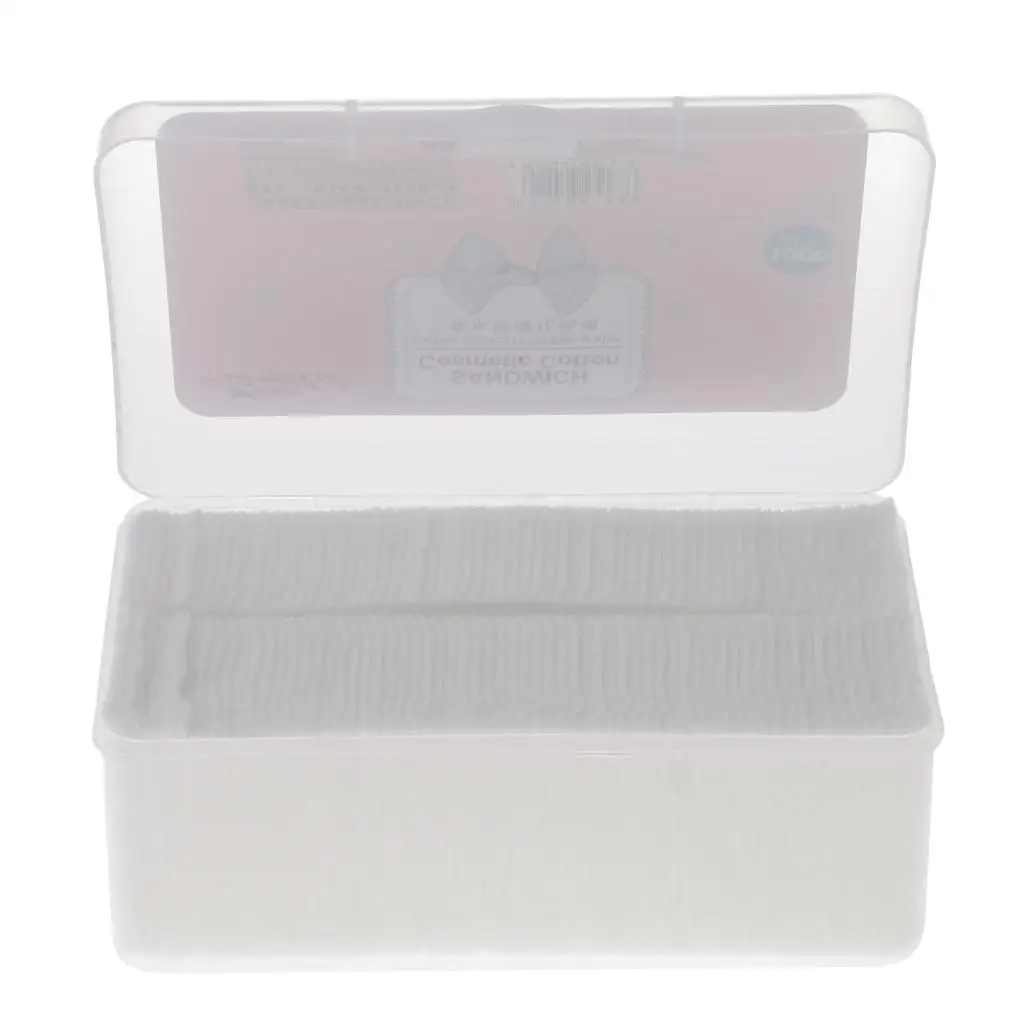 1000pcs/Set Makeup Cotton Pads Squares, Face Cleaning Wipe Tissue Nail Art Remover Cleanser Pads Organic