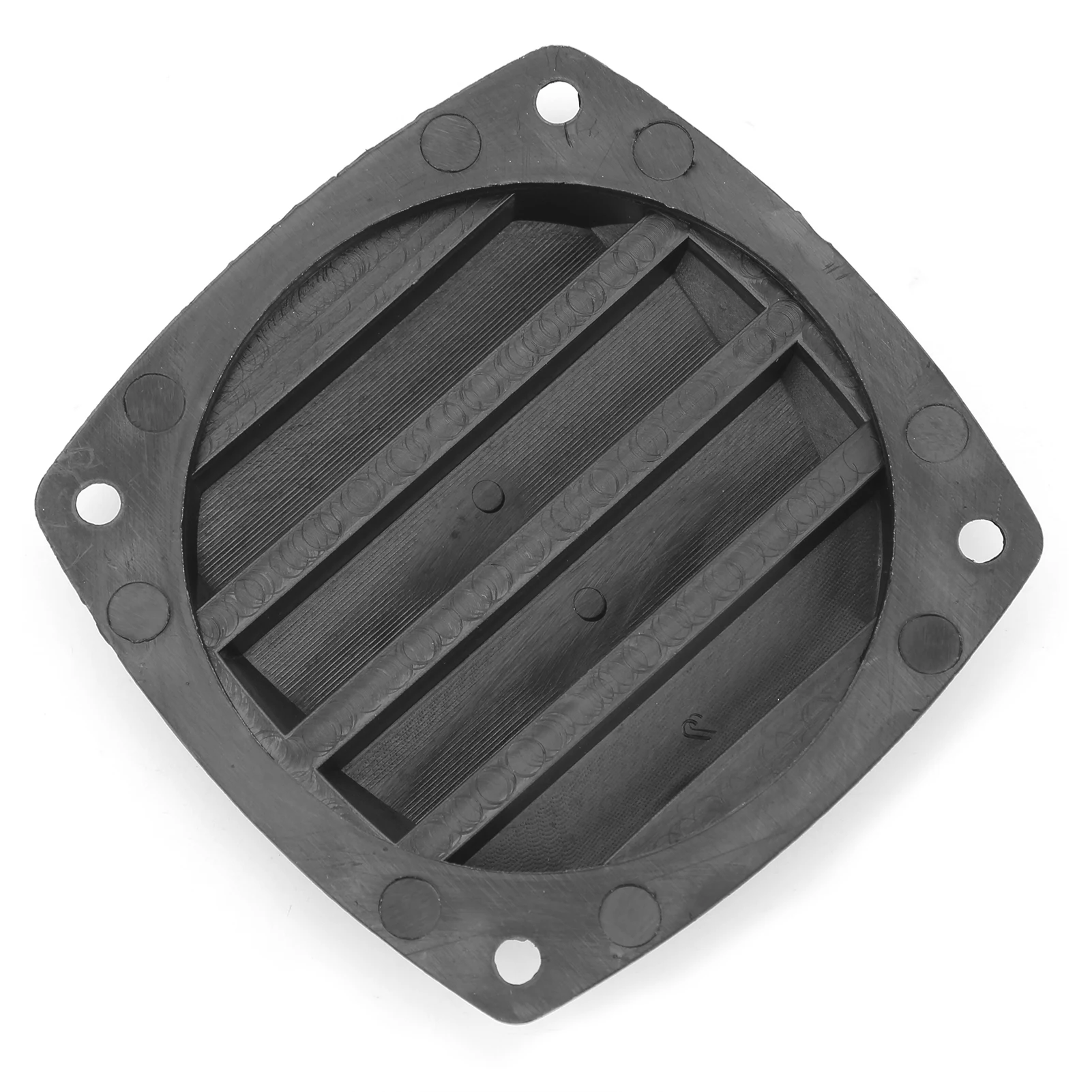 3inch Marine Air Vent Grille Ventilation Ducting Louver Cover Black Plastic for Yacht