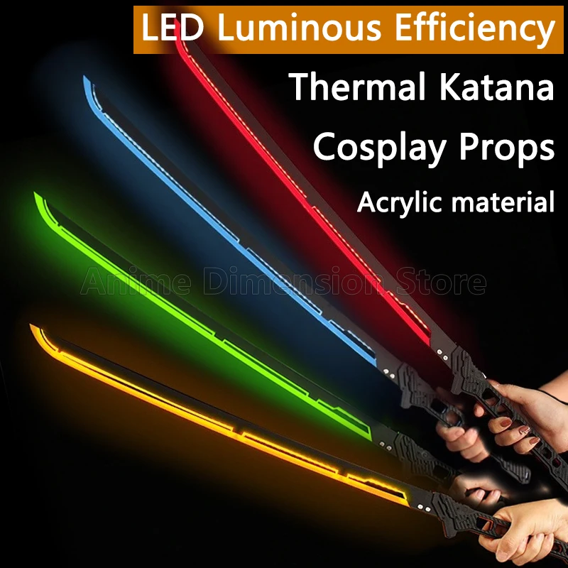 

Game Punk Style 2077 Thermal Katana Cosplay Props Ninja Weapons Samurai LED Luminous Efficiency Swords