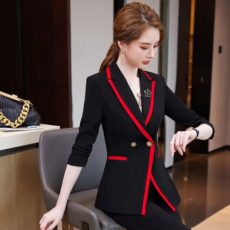 Yellow Autumn Suit Jacket for Women2023Fall/Winter Hot-Selling Suit Fashion Short Advanced Sense Professional Top