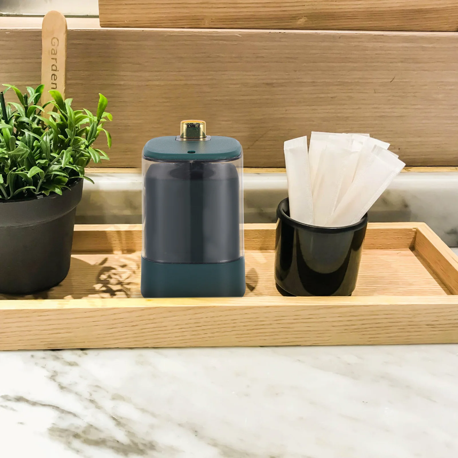 

Press Automatic Toothpick Box Large Capacity Plastic Dispenser Creative Toothpick Holder for Home Kitchen Portable Organizer