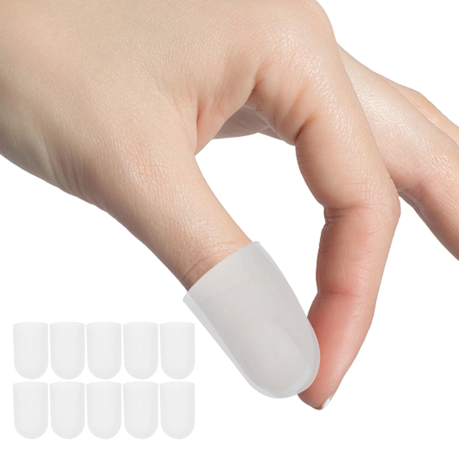

20 Pcs Finger Cot Tips Anti-scald Sleeves Dots Trays Covers Anti-slip Protectors Thicken