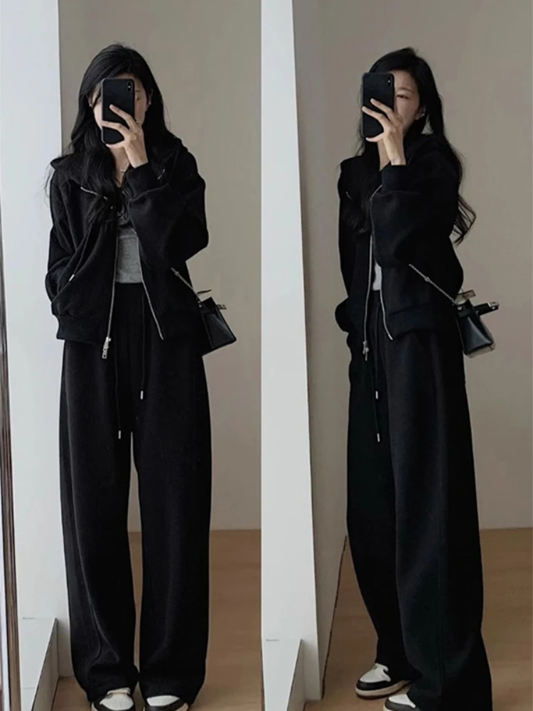 Fashion 2PC Pant Sets Women Sporty Hooded Daily Casual Comfortable Long Sleeve Ladies Set Streetwear Autumn Winter Clothes