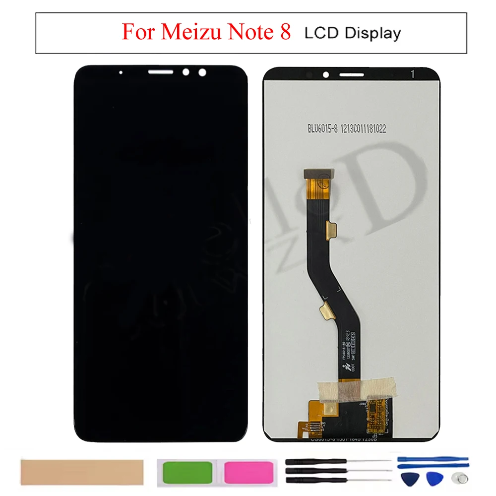 6,0-дюймовый протестированный ЖК-экран для Meizu Note 8 M822H + сенсорная панель, дигитайзер, экран для Meizu Note 8 M822Q, ЖК-дисплей
