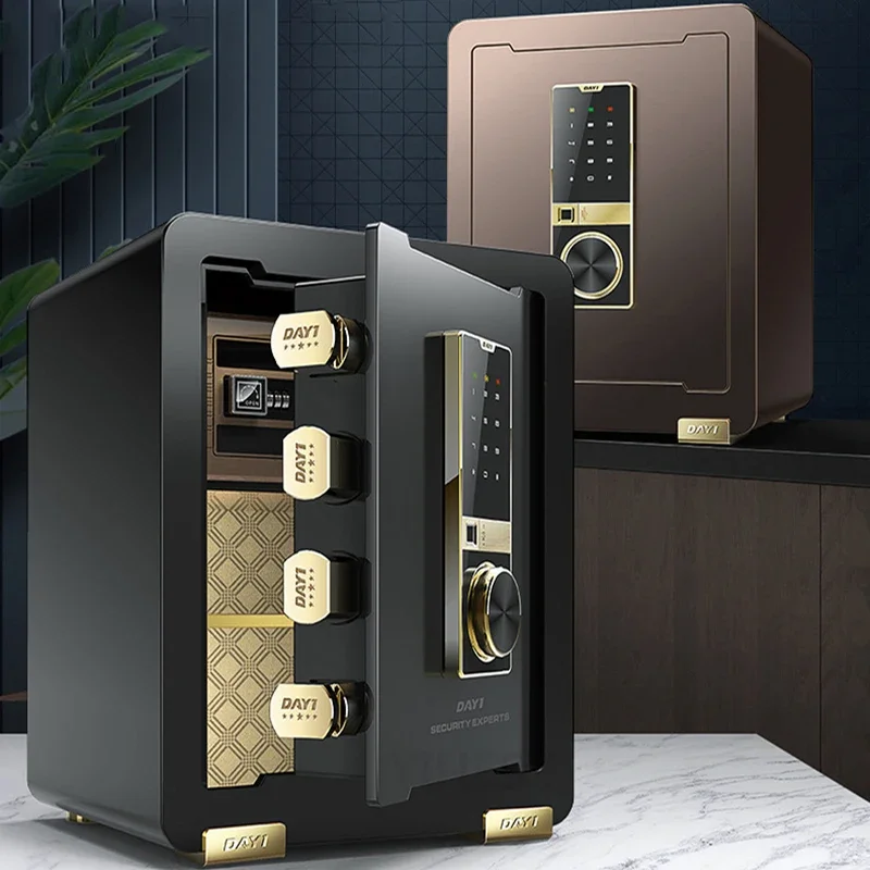 Electronic Safe Deposit Box Digital Password & Fingerprint Safe Box Unlock For Store Money Jewelry Documents