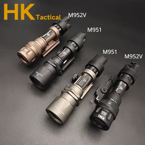 Hunting Tactical Light M952V LED Strobe Flashlight M951 Scout Light Infrared 500 Lumens LED White Light with QD Mount 20mm Rail