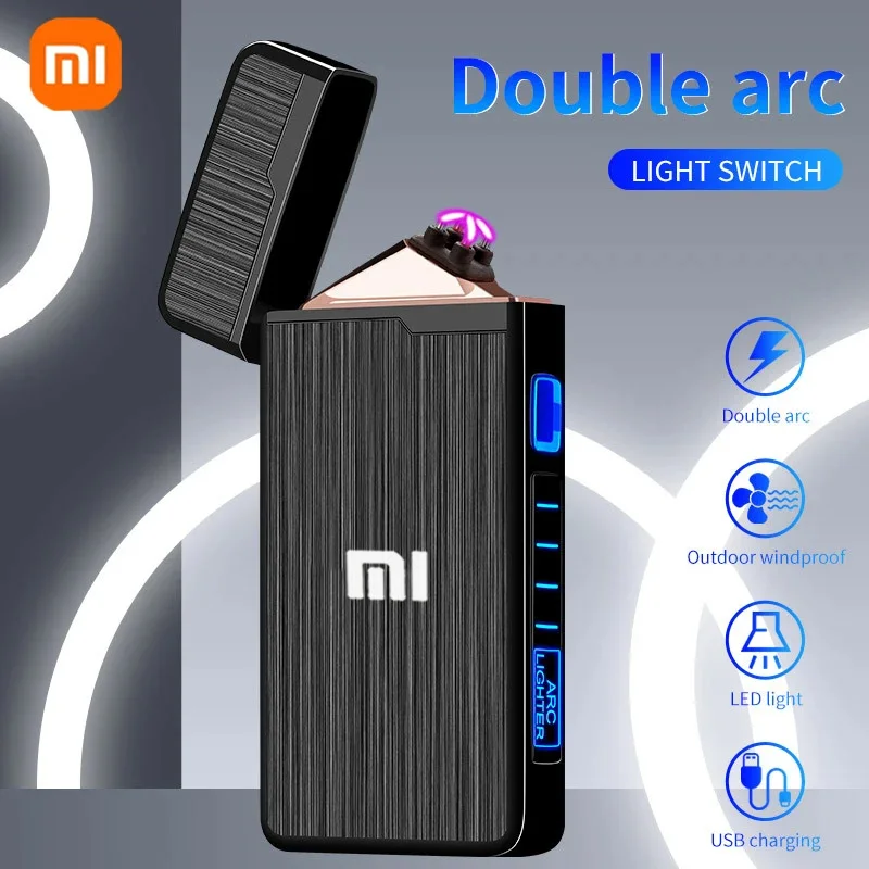 Xiaomi Electric Lighter Dual Arc USB Windproof Flameless Cigarette Lighter Rechargeable Lighter Touch Sensor Gifts for Men