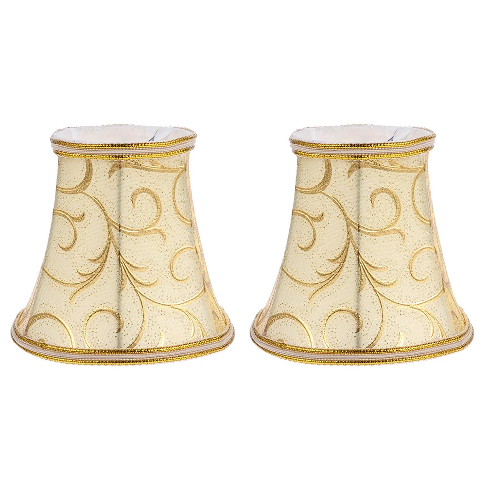 

2 шт. тканевый абажур в европейском стиле, пылезащитный чехол для настольного настенного светильника, аксессуар для освещения домашнего декора спальни