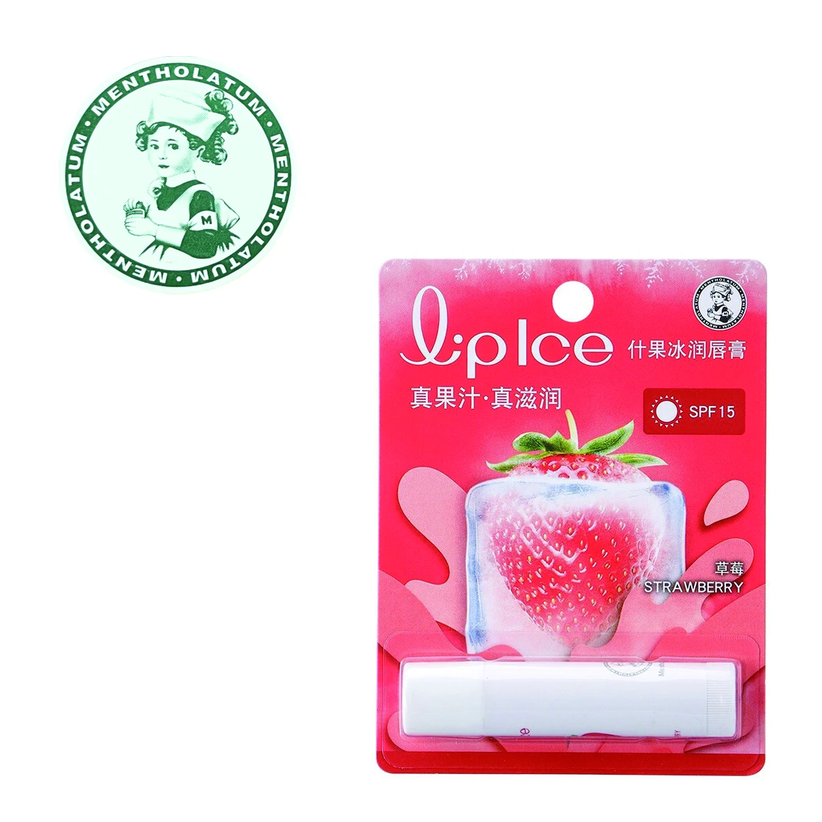 

Mentholatum Fruit Ice Strawberry Flavored Lip Balm Moisturizing And Nourishing Lip Care Moisturizing and Moisturizing