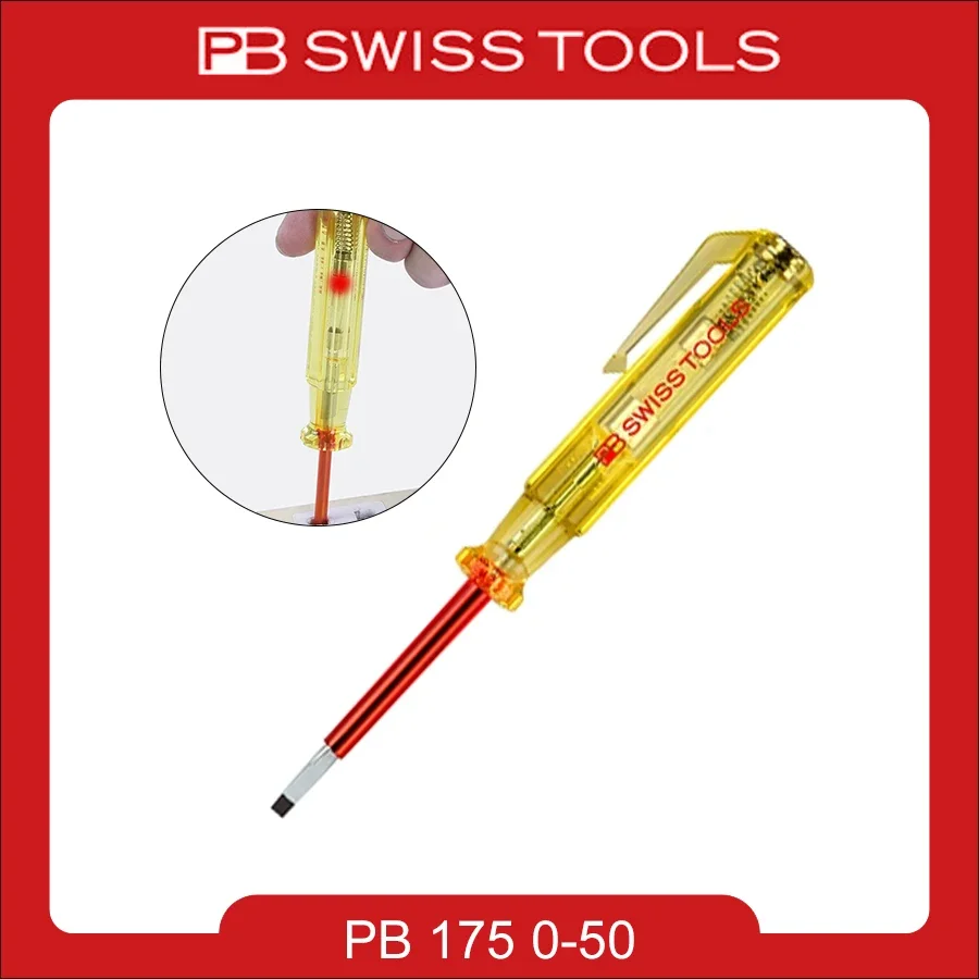 

PB 175 Series SWISS 1PCS Voltage Tester Pen 110 – 250 V/100 – 250 VAC Neon Indicator Non-contact Electric Test Pencil