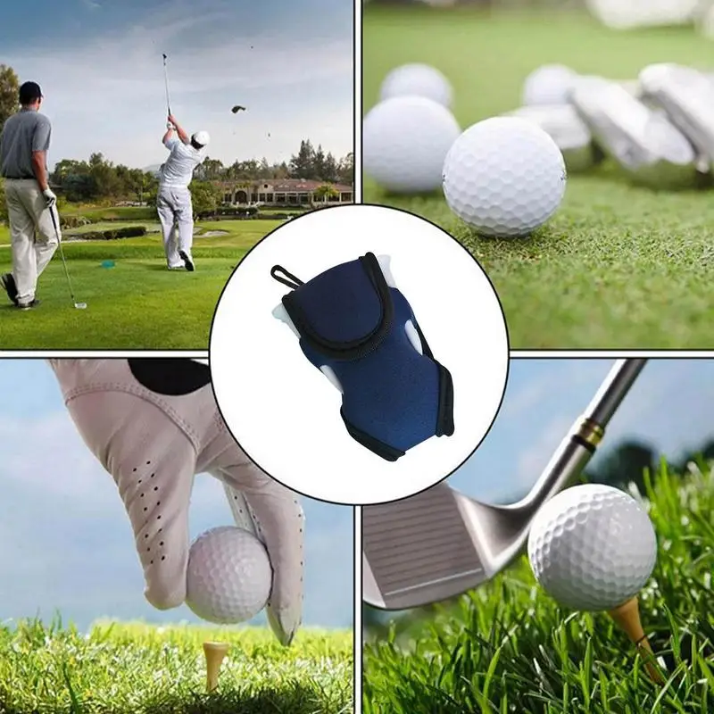 Golf Ball Storage Bags Mini Golf Ball Pocket Hang On Waist Golf Ball Storage Pouch with Buckle Golf Belt Holder Bags