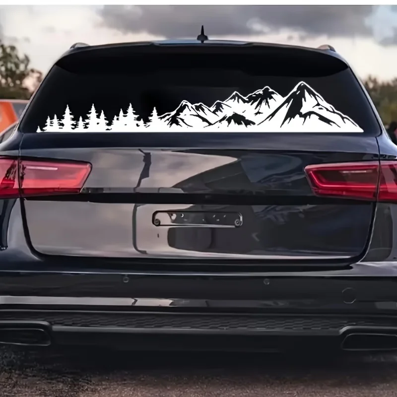 

Large Sloping Mountains Adorned with Forest-Themed Car Decals, Designed for The Sides of Pickup Trucks, Hoods