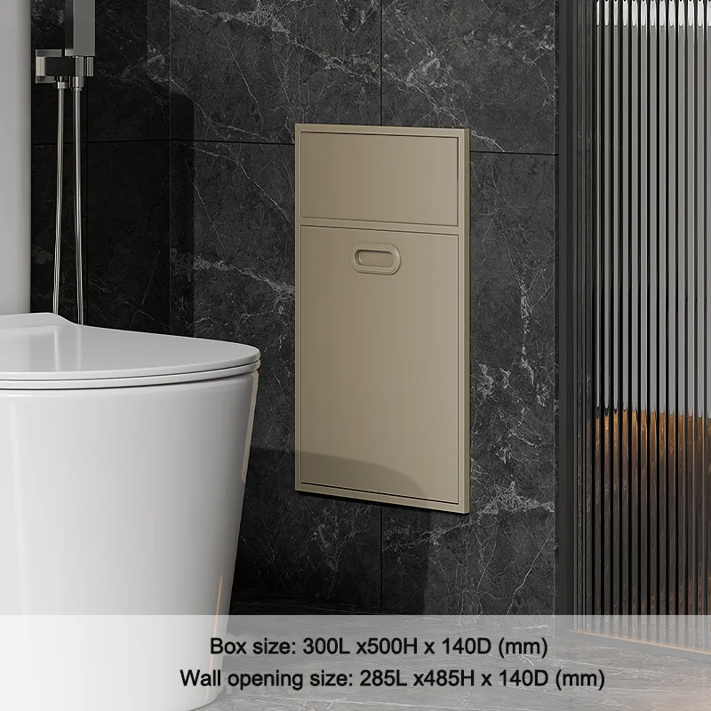 304 Stainless Steel Toilet Paper Towel Holder  Trash Can in Wall for Commercial Restroom Bathroom Hotel Recessed Niche
