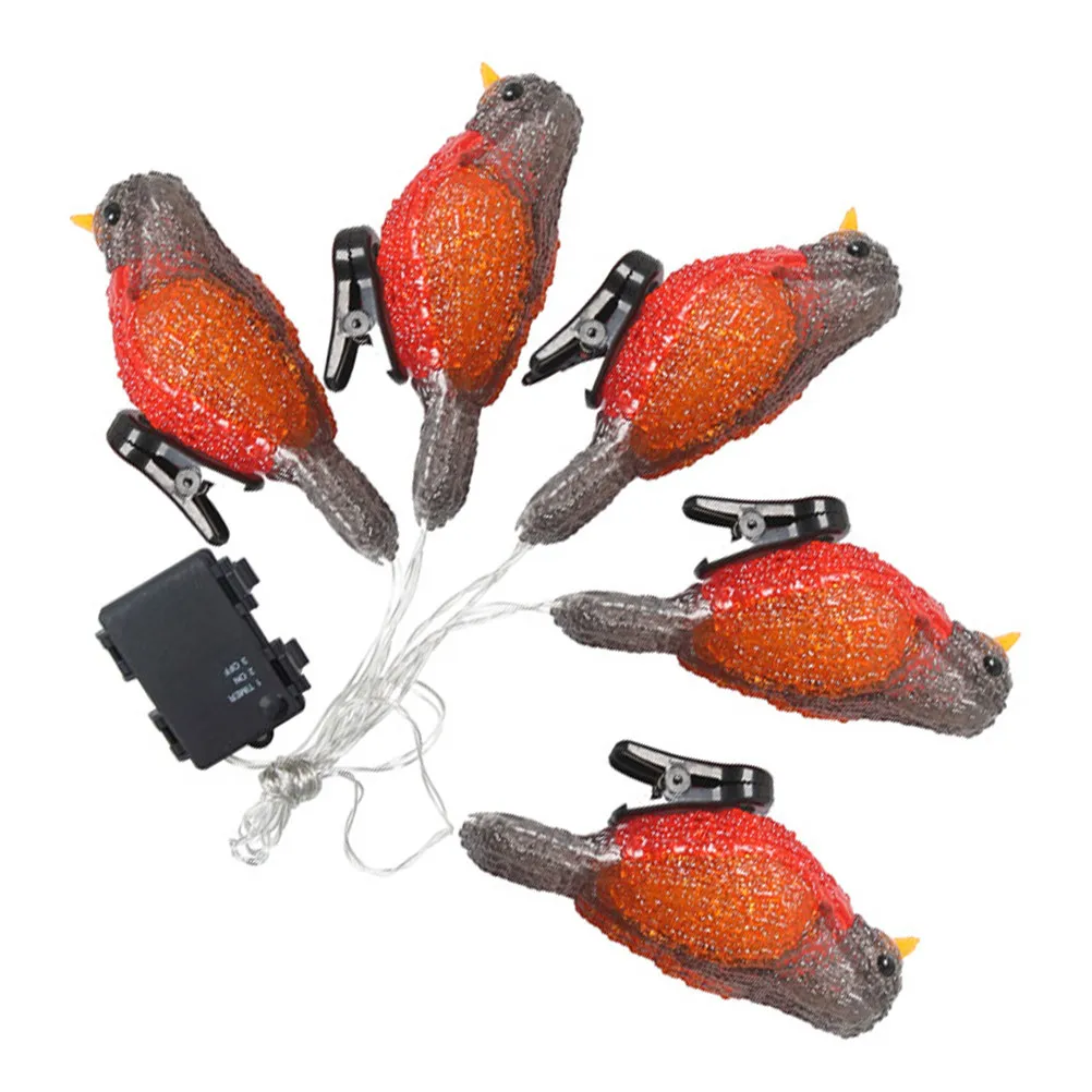 

1 шт. акриловая светодиодная гирлянда-птичка для улицы, водонепроницаемая, с клипсами, для декора сада, газона, сада, входной двери