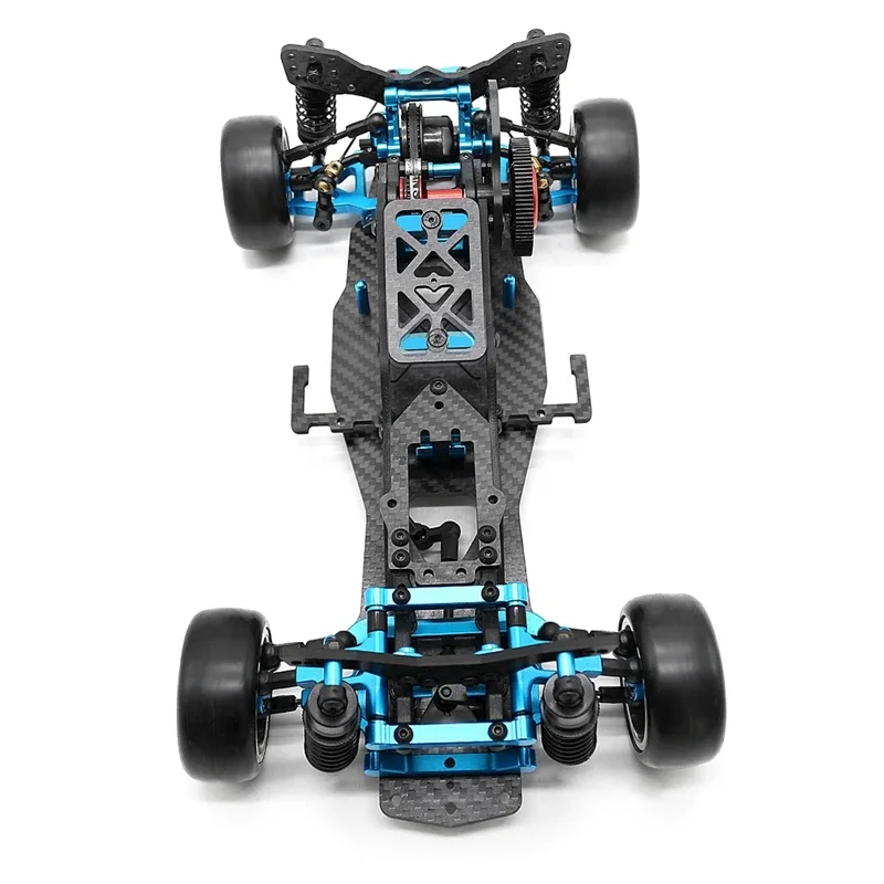 B-M DIY RC Car Rear-Drive Drift Racing Frame 1/10 Mini Frame Drift Kit Versión Marco Drift r Kit Versión Azul
