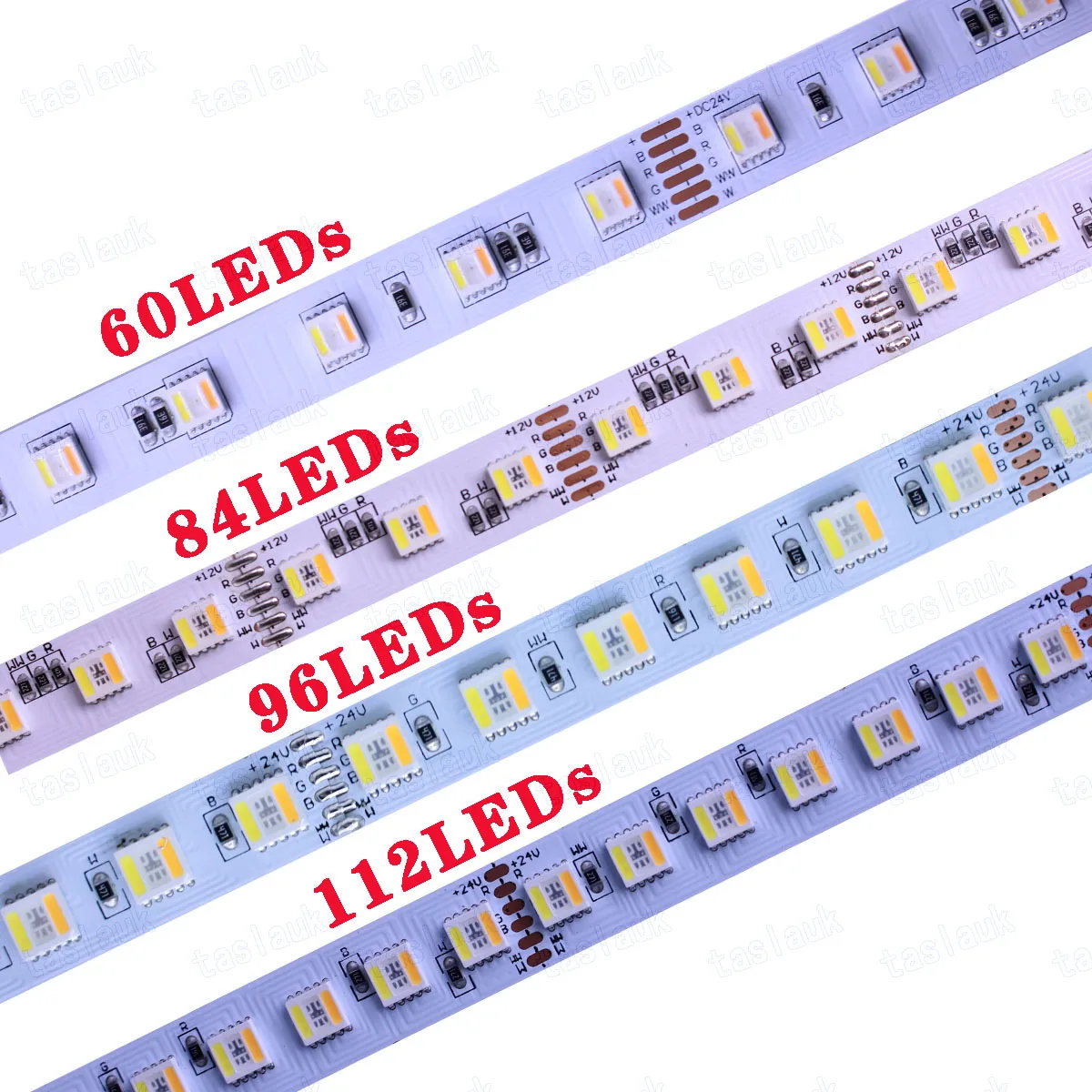 5IN1 10mm 12mm PCB 12V 24V 48V 5050 RGBCCT LED Strip Tape sting lighting RGBCCT 5 Color in 1 LED Chip,60/90/112LEDs/M IP20 65 67 - Image 2