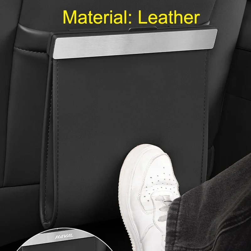 ل جديد Haval H9 2nd II 2024 2025 كيس النفايات الخلفي المقعد الخلفي كرسي معلق الظهر حقيبة التخزين الملحقات الداخلية الجلدية #5