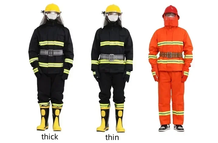 Jinteng Firefighter uniform Including hood Fireman Jacket pants  helmet gloves fire boots equipment