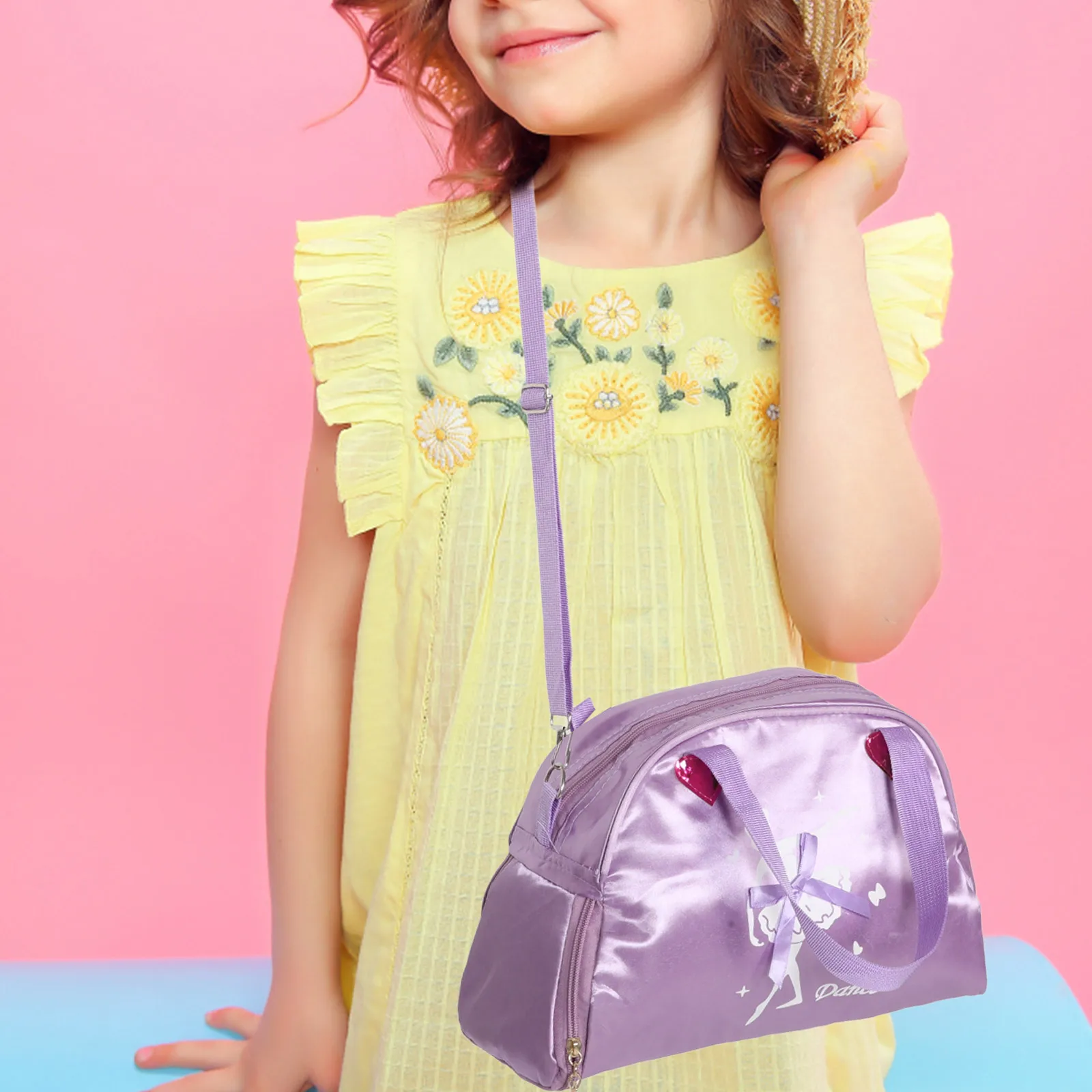 

Dance Backpack for Kids Ballet Slipper Bag Latin Shoe Suitcase Cute Polyester Girl Child