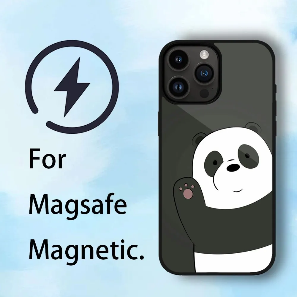 Kawaii Bears Phone Case For iPhone 11 12 13 14 15 Max Plus Phone Magnetic for Macsafe Cases Cover