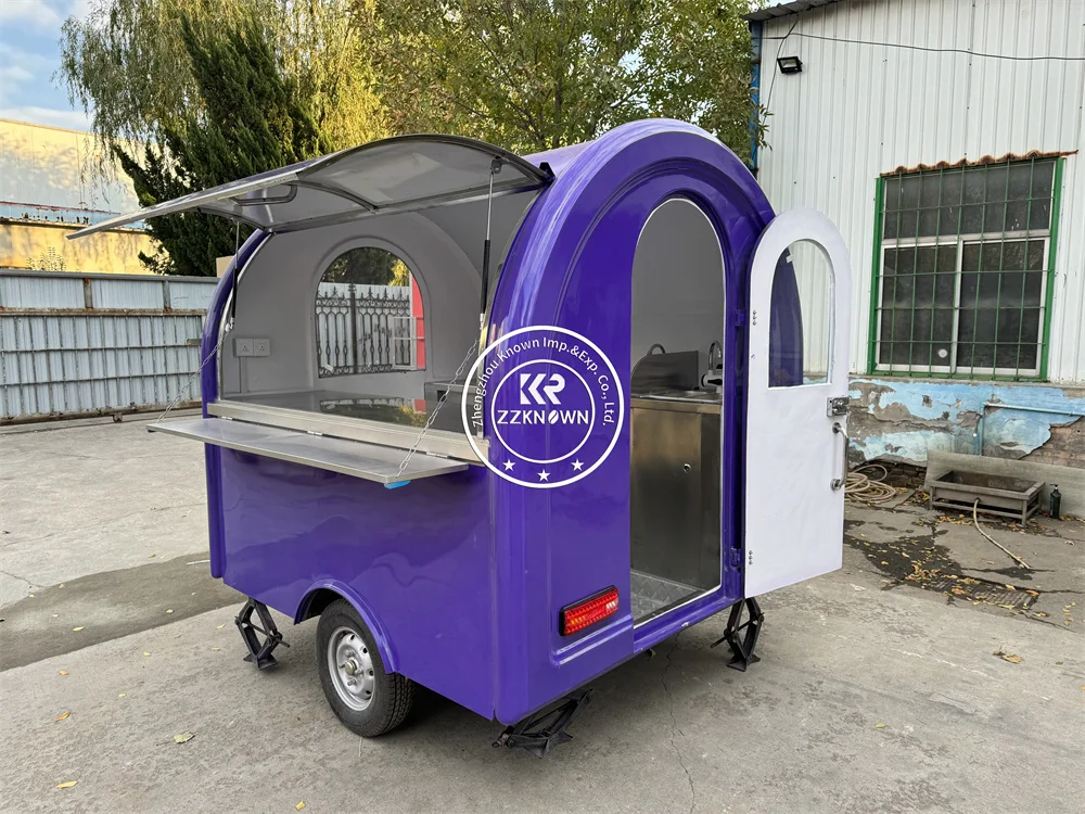 Street Food Trailer Mobile Coffee Shop Snack Pizza Cart Concession Fast Food Truck Van Ice Cream Hot Dog Kiosk Fully Equipped - Image 6