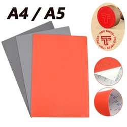 A5 A4 Laser Rubber Sheet With adhesive Withstand Oil Abrasion Precise Engraving Printing Sealer Stamp for Laser DIY Art Design