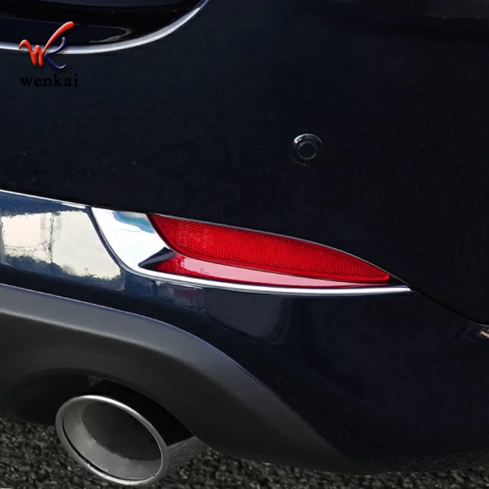 

ABS Chrome Rear Bumper Fog Light Lamp Trim Eyelid Eyebrow Cover Decoration Panel For Mazda CX-5 CX5 2017 - 2022 Car Accessories
