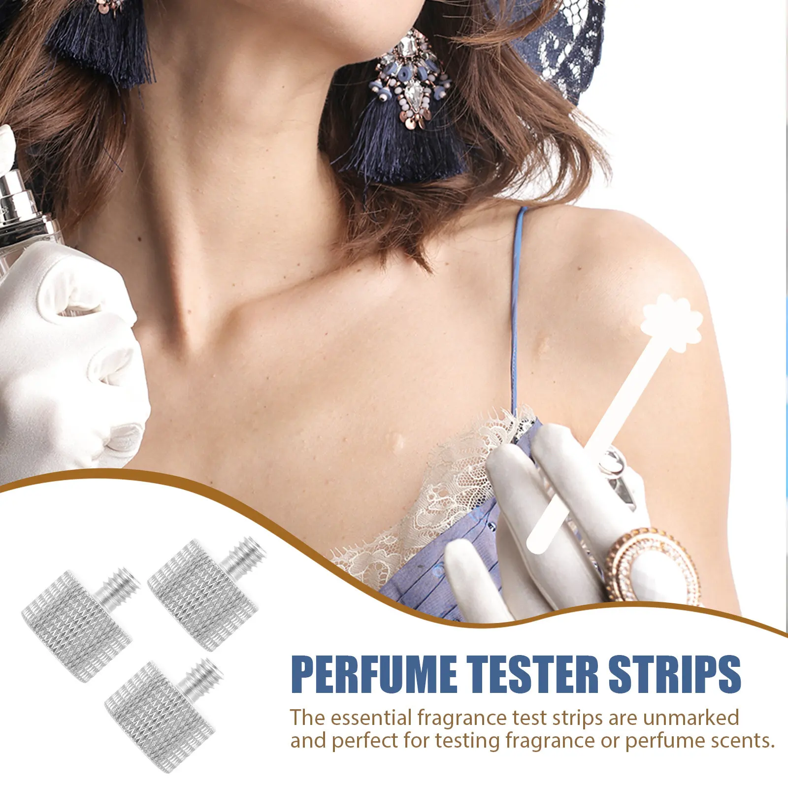 100Pcs Perfume Testing Strips Premium Paper Fragrance Absorbent Perfume Tester Strips Professional Convenient Portable Scent