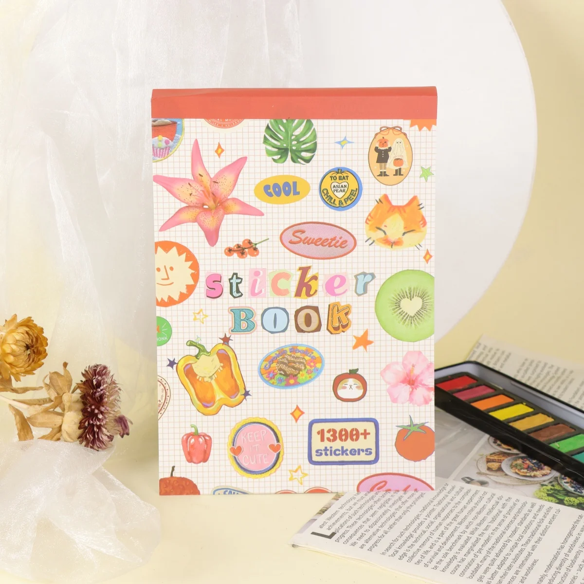 

New Sticker Book- for Diaries, DIY Scrapbooking, Creative Gift for Teens