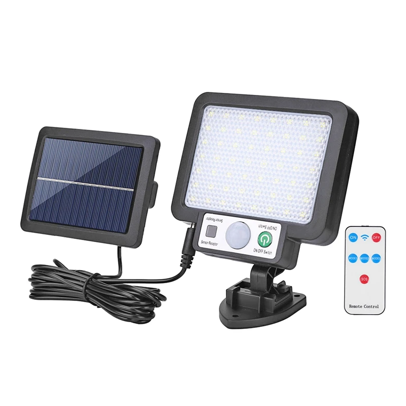 

LED Solar Split Wall Lamp 3 Mode Waterproof Motion Sensor Lamps With Remote Control Garden Street Lighting Solar Lamp