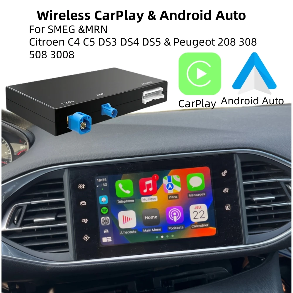 iManAuto Android Auto Wireless Carplay For Peugeot Citroen SMEG DS4 DS3 C3 C4 C5 C5 307 308 508 208 3008 AirPlay Module
