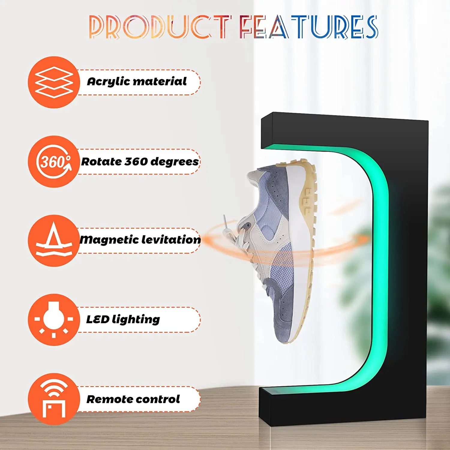 220V Levitating Shoe Display Stand Floating Sneaker Stand Magnetic Sneaker Stand Holder for Shoes Collectors Storewindow